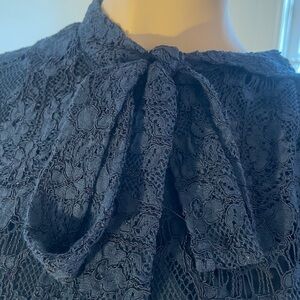 Betsey Johnson lace dress with bow tie neckline. Size 0. XS